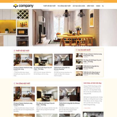 Thiết kế web công ty thiết kế, thi công nội thất 05