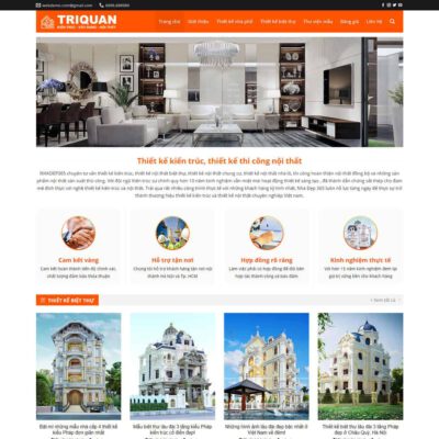 Thiết kế web công ty thiết kế kiến trúc, nội thất