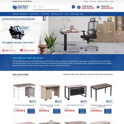 Thiết kế web nội thất govi