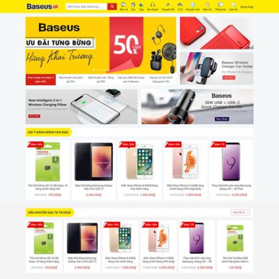 Thiết kế web phụ kiện điện thoại