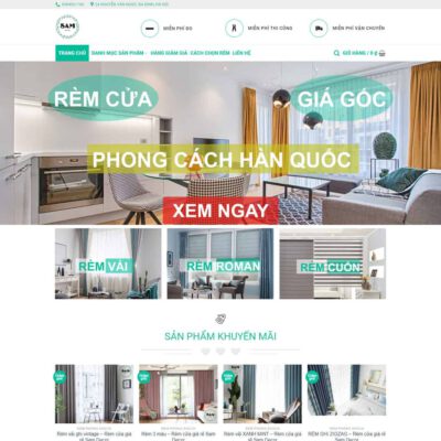 Thiết kế web bán rèm cửa