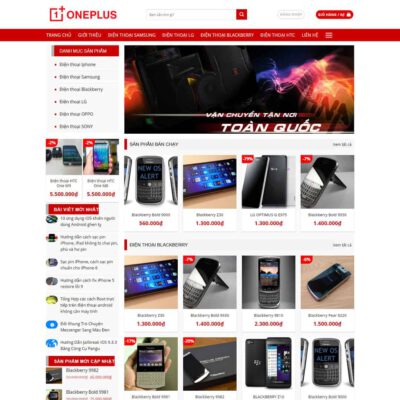 Thiết kế web cửa hàng bán điện thoại