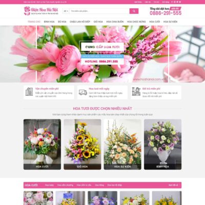 Thiết kế web cửa hàng bán hoa 02