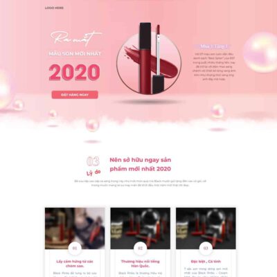 Thiết kế web Lading Page bán Son Dưỡng Môi