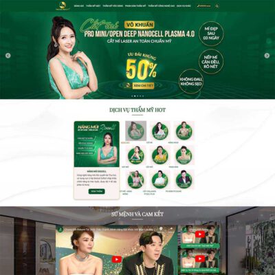 Thiết kế web thẩm mỹ viện, làm đẹp