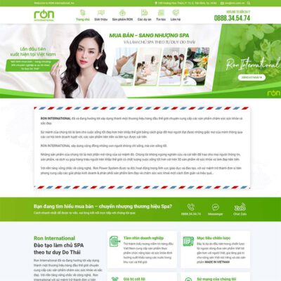 Thiết kế web nhượng quyền spa