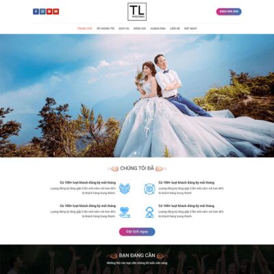Thiết kế web dịch vụ studio, chụp ảnh cưới 05