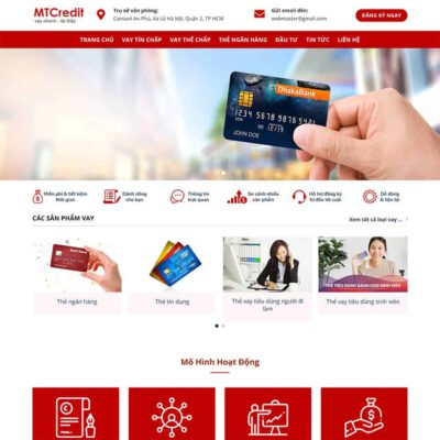 Thiết kế web vay vốn, tài chính