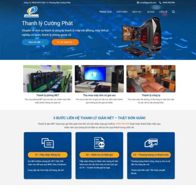 Thiết kế web thu mua Máy Tính