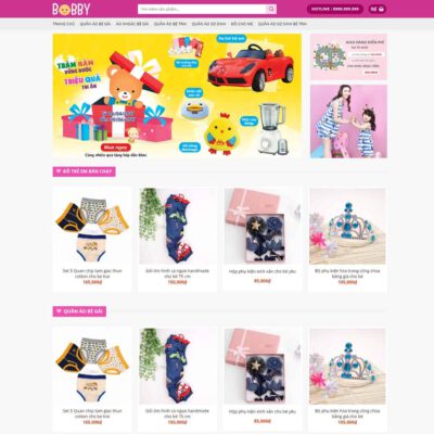 Thiết kế web thời trang trẻ em