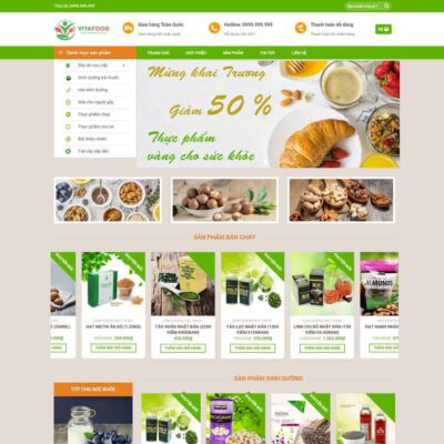 Thiết kế web thực phẩm chức năng 10
