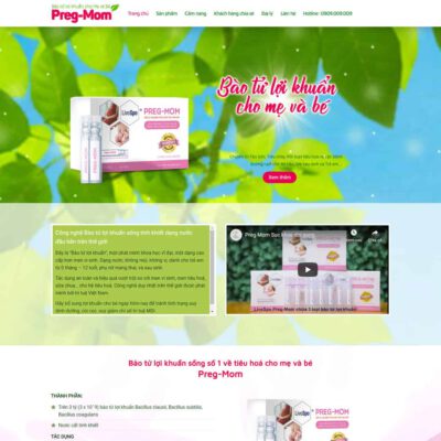 Thiết kế web thực phẩm chức năng 01