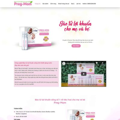 Thiết kế web thực phẩm chức năng 02