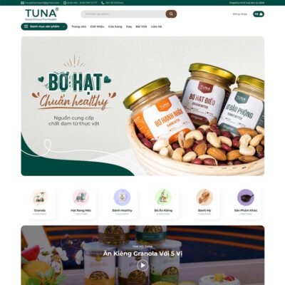 Thiết kế web thực phẩm sạch