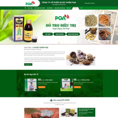 Thiết kế web bán dược phẩm, thuốc nam