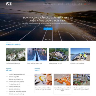 Thiết kế web công ty điện năng lượng mặt trời