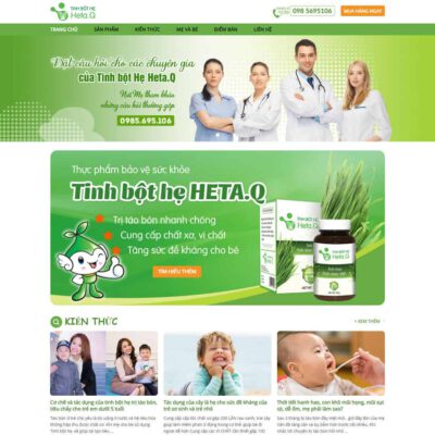 Thiết kế web bán sản phẩm tinh bộ hẹ