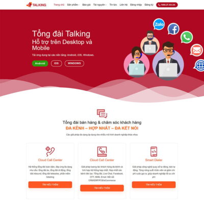 Thiết kế web tổng đài Call Center