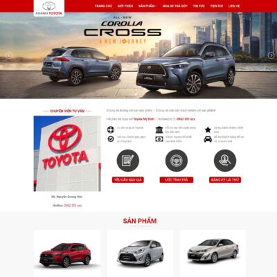 Thiết kế web bán ô tô Toyota