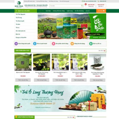 Thiết kế web bán trà xanh