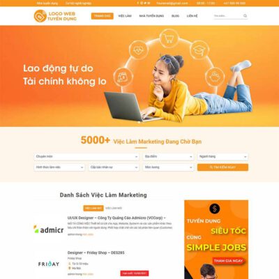 Thiết kế web tuyển dụng, việc làm 02