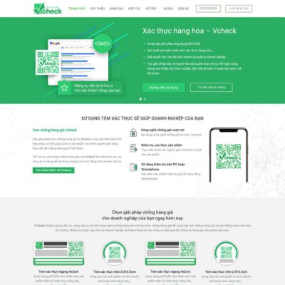 Thiết kế web giới thiệu tem chống hàng giả