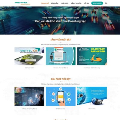 Thiết kế web giới thiệu công ty dịch vụ viễn thông, internet