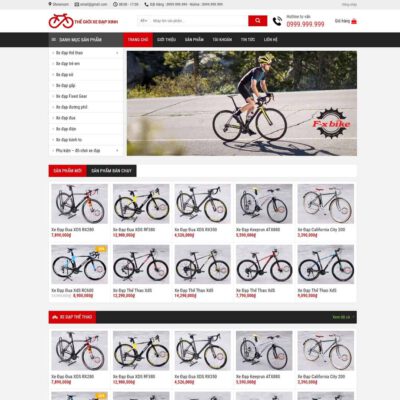 Thiết kế web cửa hàng bán xe đạp