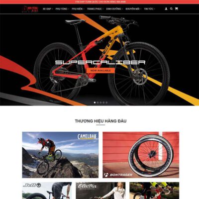 Thiết kế web bán phụ kiện xe đạp