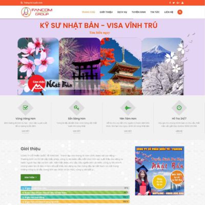 Thiết kế web công ty xuất khẩu lao động 01