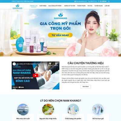 Thiết kế web gia công mỹ phẩm