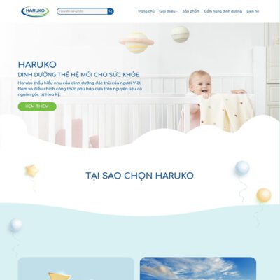 Thiết kế web bán sữa cho bé 02
