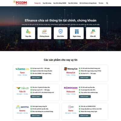 Thiết kế web vay vốn, tài chính 04