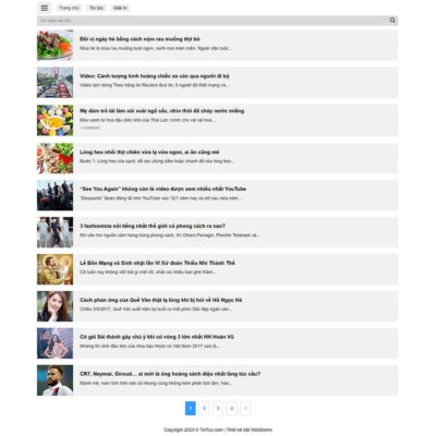 Thiết kế web tin tức cho mobile 24