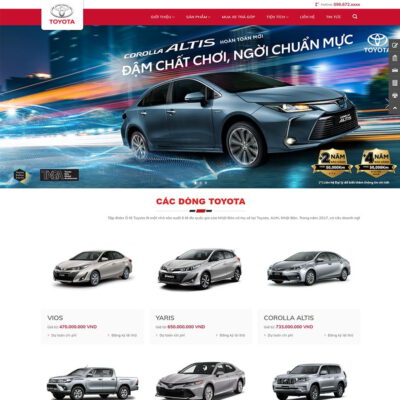 Thiết kế web bán xe toyota 03