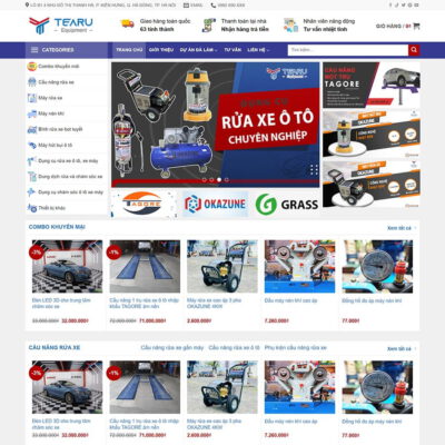 Thiết kế web bán thiết bị rửa xe ô tô