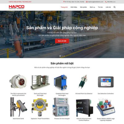 Thiết kế web nhà cung cấp thiết bị cơ khí