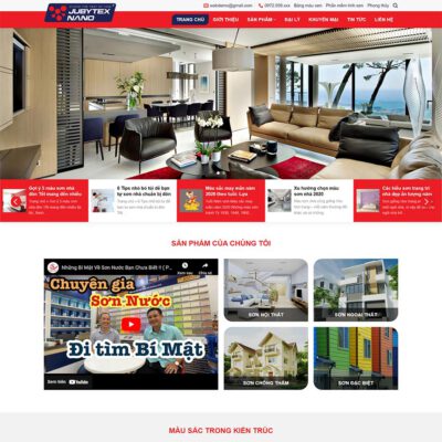Thiết kế web cung cấp sơn nước