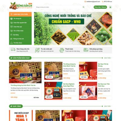 Thiết kế web quà tặng cao cấp