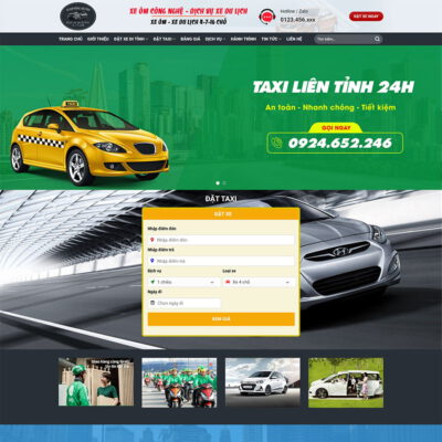 Thiết kế web thuê xe taxi có tính phí tự động