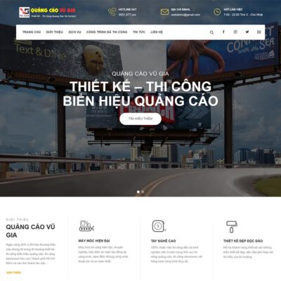 Thiết kế web làm biển quảng cáo 02