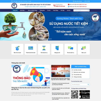 Thiết kế web xí nghiệp cấp nước