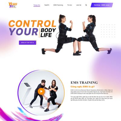 Thiết kế web trung tâm thể hình – phòng tập gym 02