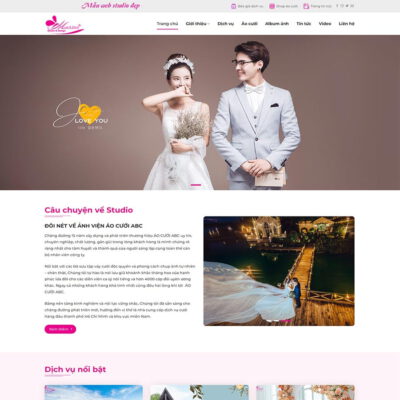 Thiết kế web dịch vụ studio, chụp ảnh cưới 06