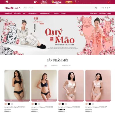 Thiết kế web thời trang nội y 02
