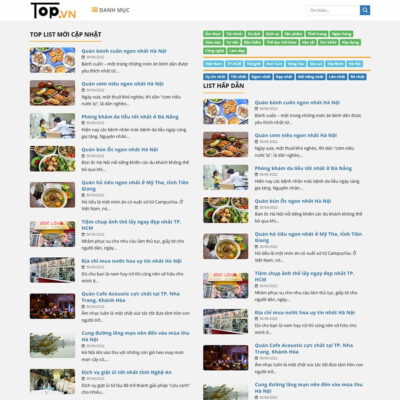 Thiết kế web đánh giá giống TopList