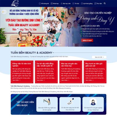 Thiết kế web đào tạo thẩm mỹ 03