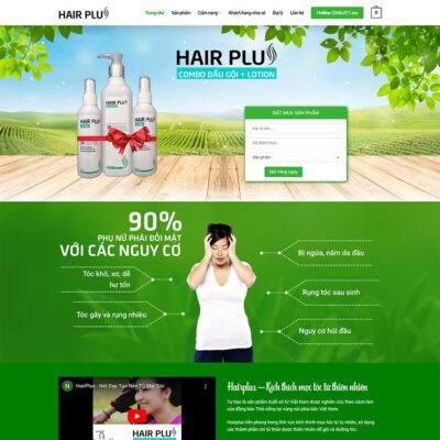 Thiết kế web bán dầu gội