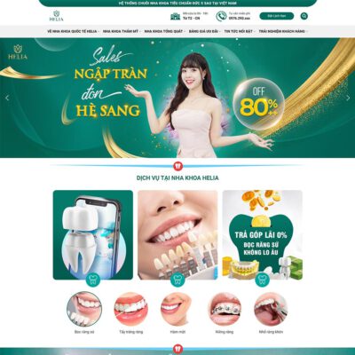 Thiết kế web dịch vụ Nha Khoa 05