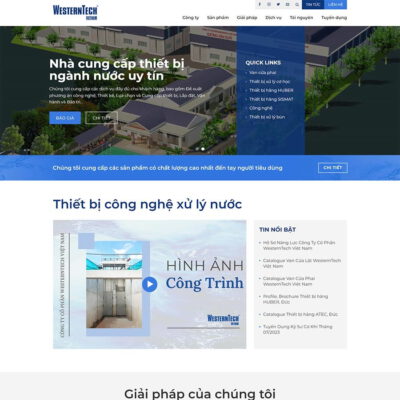 Thiết kế web thiết bị công nghệ xử lý nước